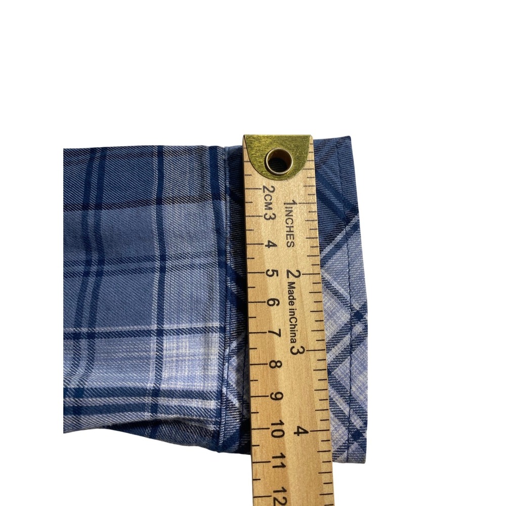 Croft & Barrow Blue Plaid Button Down Shirt Womens Plus 1X Long Sleeve Pocket - Picture 5 of 8